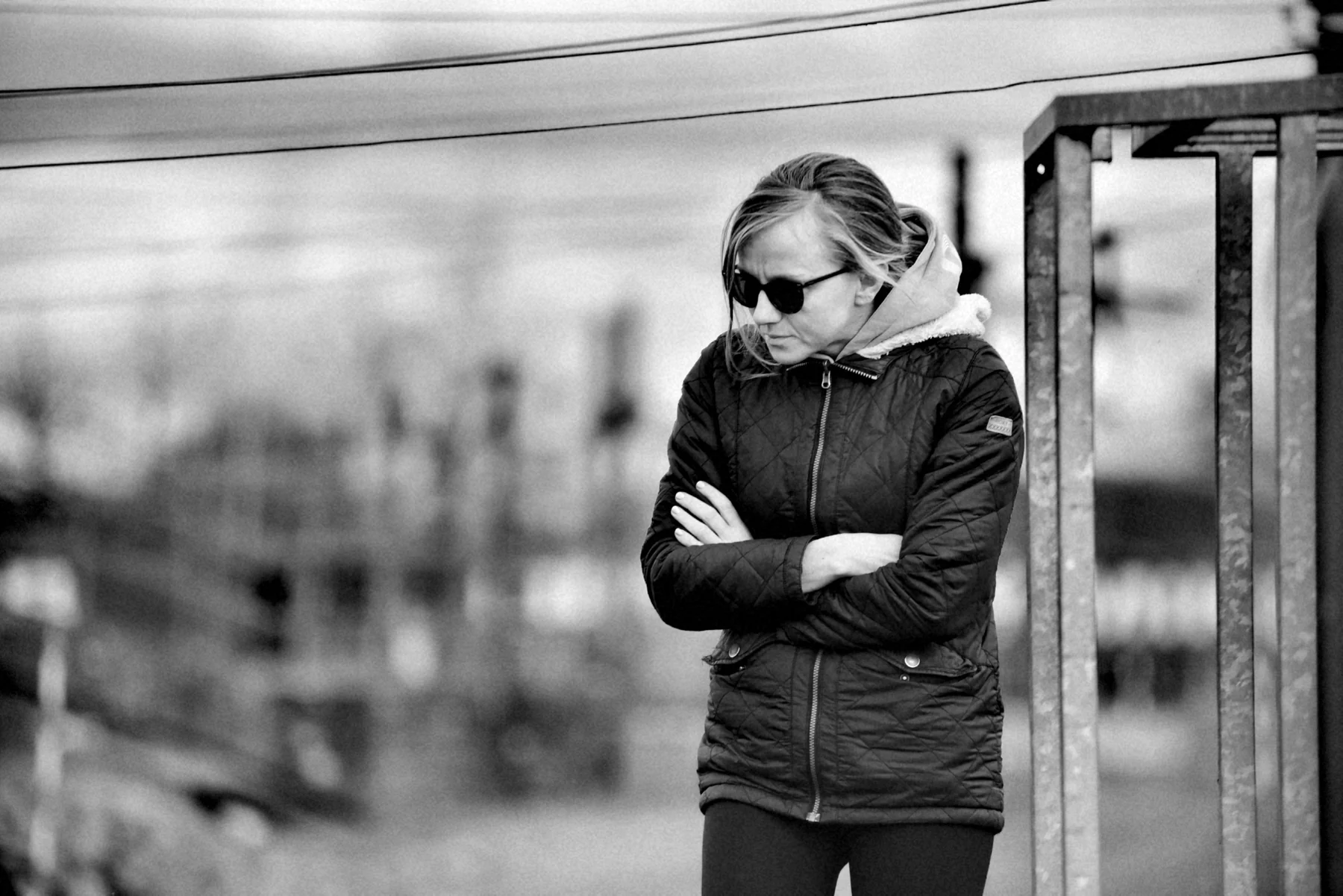 Natalia Pacierpnik beside the slalom course